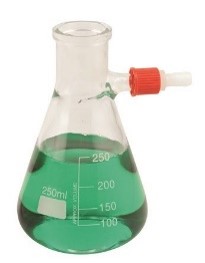 Filter Flask, 500ml, Conical, with integral plastic screw thread side arm