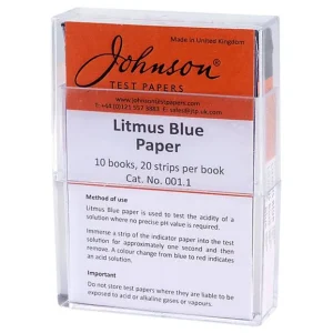 Johnson Blue Litmus Test Papers – Pack of 10 Pack of ten