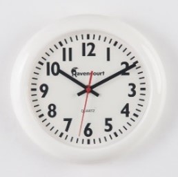 Clocks (or wall-clock) to measure to an accuracy of about 1 second, 220mm Quartz wall clock (Each)