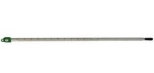 Thermometer: –10 °C to +110 °C at 1 °C graduations, 305Mm White Back Green Spirit Lab Thermometer -10/110C X 1.0C 76 Mm