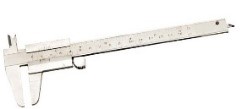 vernier or digital calipers, Caliper, Vernier, plated steel dual scale 0-15cm (Boxed)