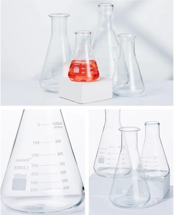 High borosilicate Erlenmeyer flask straight mouth/narrow mouth - Image 3