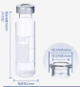 Round bottom crimp bottle transparent with print