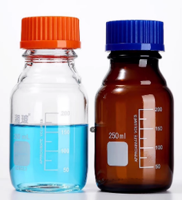 High borosilicate screw mouth blue cap