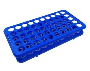 Multi-Channel Test Tube Rack With silicon Rubber (Orange and Blue)