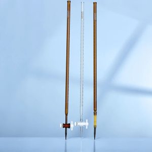 BURETTE 50ML, glass burette transparent PTFE(acid and 13 base) 50ml