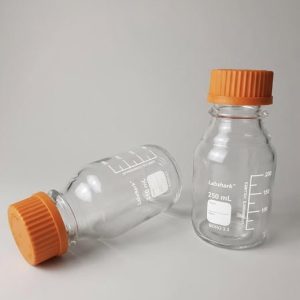 Media bottles with screw cap, 250mL Borosilicate media bottles